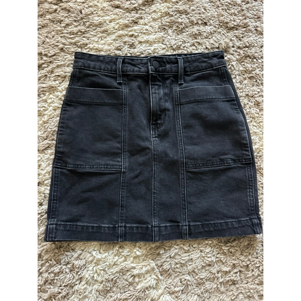 Old Navy Black Denim Jean Skirt Size 2 - Picture 7 of 7